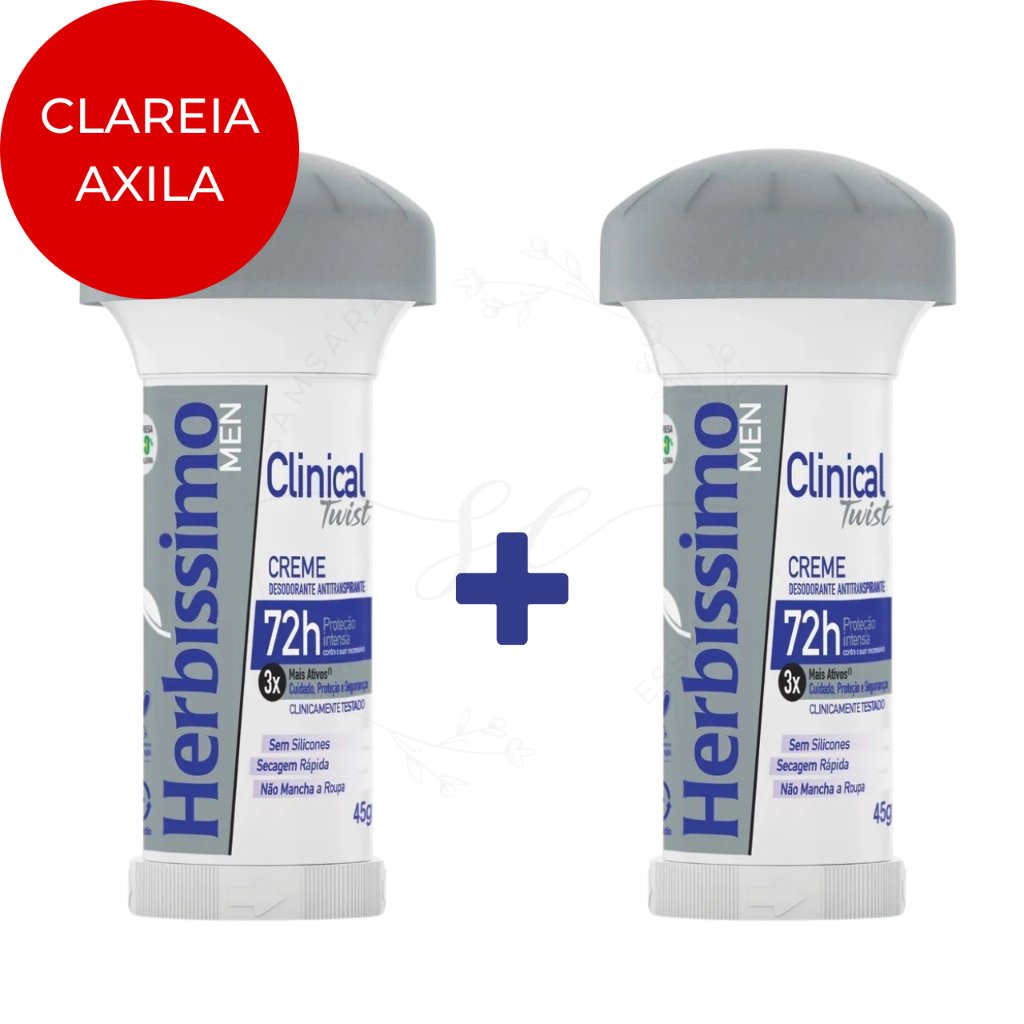 Desodorante Masculino Herbissímo 72h Clareaia Axila | Anti-Transpirante ...