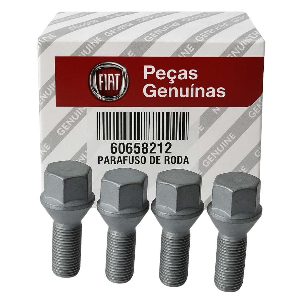 Kit 4 Parafusos Roda Original Fiat Palio Strada Mobi Siena (60658212 ...