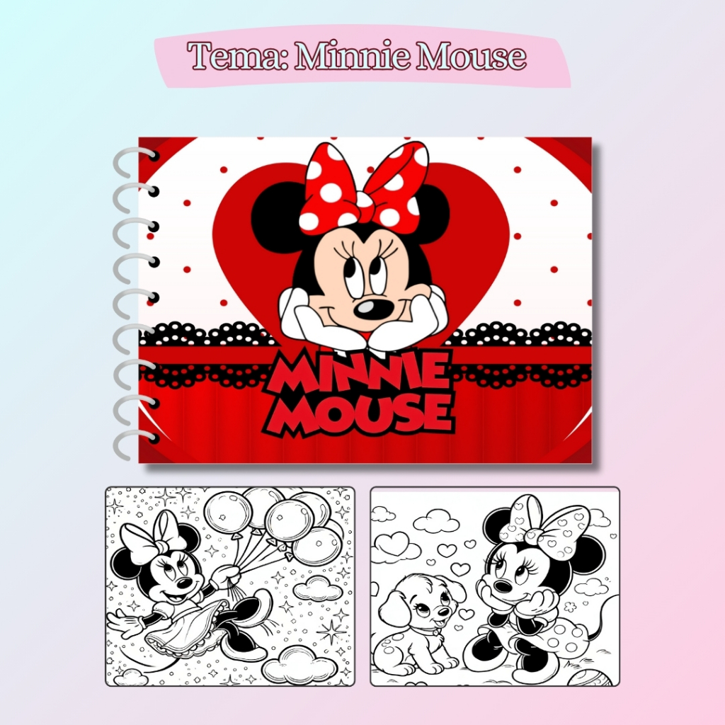 Livro de Colorir 50 Desenhos Minnie / Mickey estilo Bobbie Goods ...