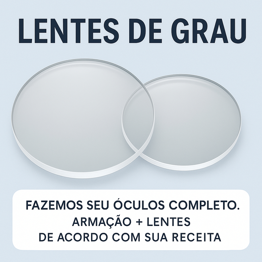Par Lentes Para Óculos de Grau Miopia, Astigmatismo, Hipermetropia ...