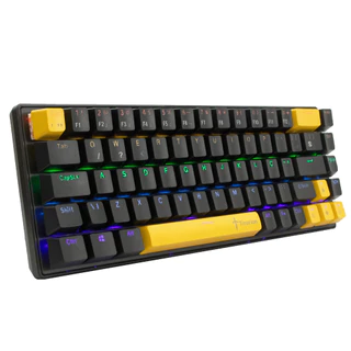 Teclado Mecânico Gamer 60% Preto Branco com fio Abnt2 Switch Azul Hot Swap Led Rgb Usb Pc Titorion