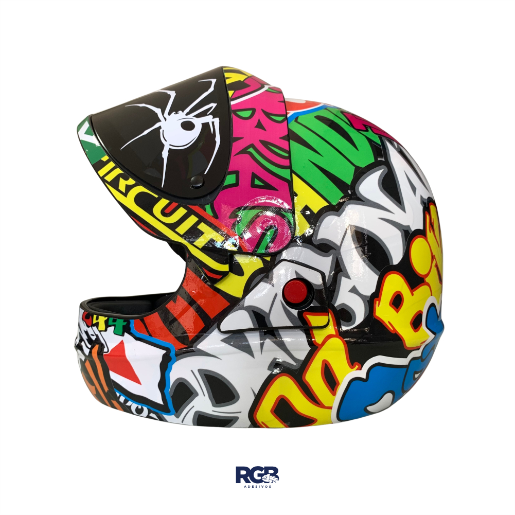 Capacete San marino Original Adesivado . Plotado | Shopee Brasil
