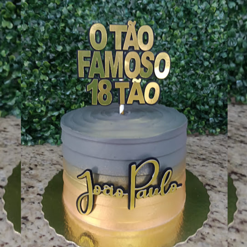 Topo Topper Personalizado O Famoso 18tão - Topo Topper 18 anos - Topo ...