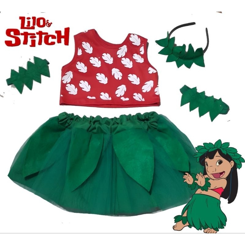 Fantasia Lilo & Stitch infantil cosplay do 2 ao 12 anos com adereços ...