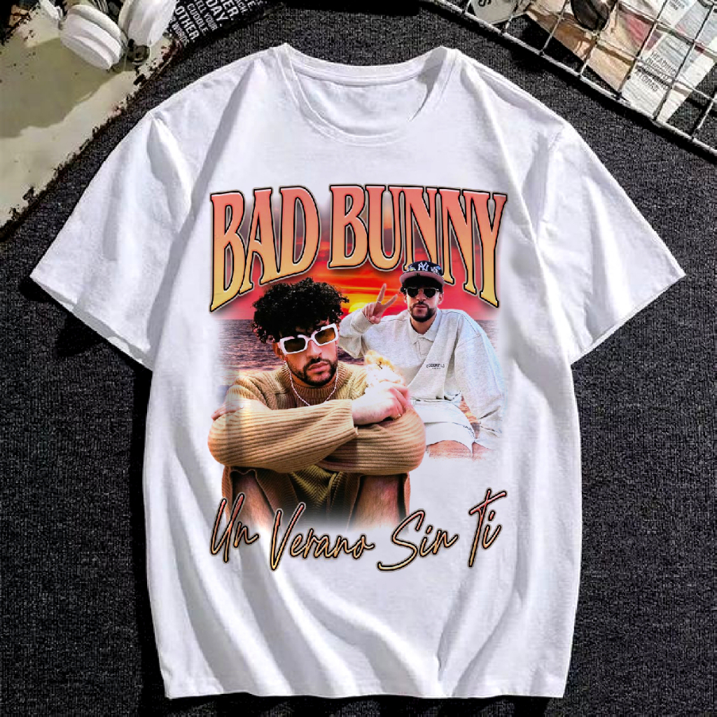 BAD BUNNY Tシャツ ビリオンズクラブXL Spotifyストラップ付き Blusa camiseta bad bunny rapper, camisa unissex plus size