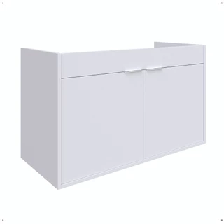 Gabinete de Banheiro Planejado Sob Medida MDF 15mm 2 Portas com Prateleira Interna e Fixação na Parede