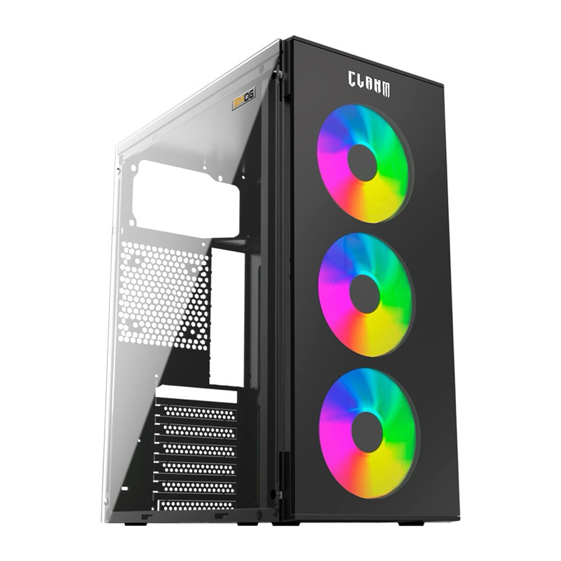 GABINETE GAMER SMOG C/ 3 FANS RGB - CLANM