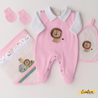 Saída Maternidade Menino Bebê Recém Nascido Safari Marinho em Oferta na Shopee