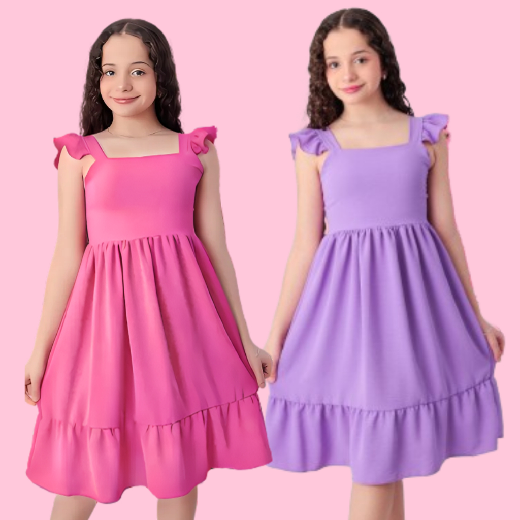 Vestido Juvenil Infantil Menina Moda Evangélica Princesa 10 12 14