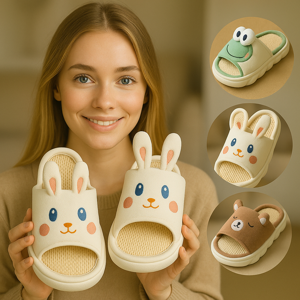 Pantufa Confortável Premium Animais Antiderrapante Chinelo Nuvem