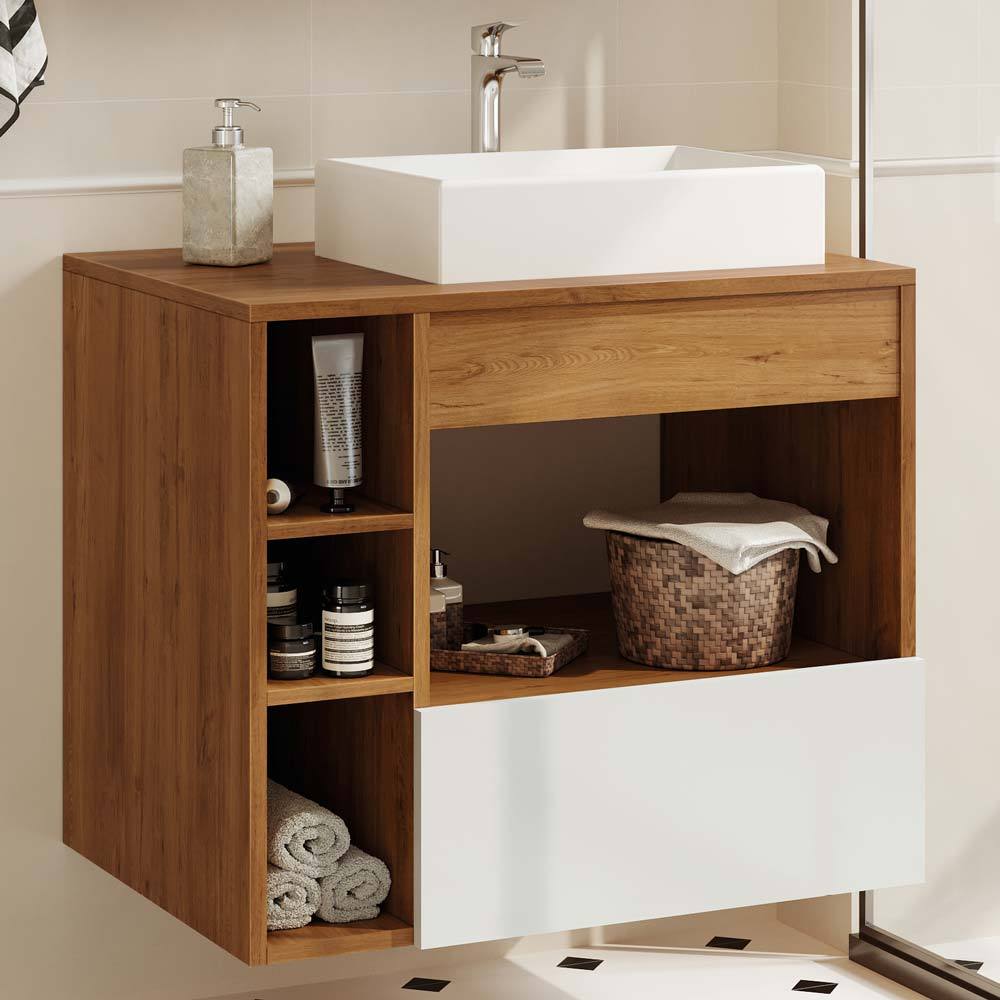 Balcão Gabinete Para Banheiro Com Cuba Paris