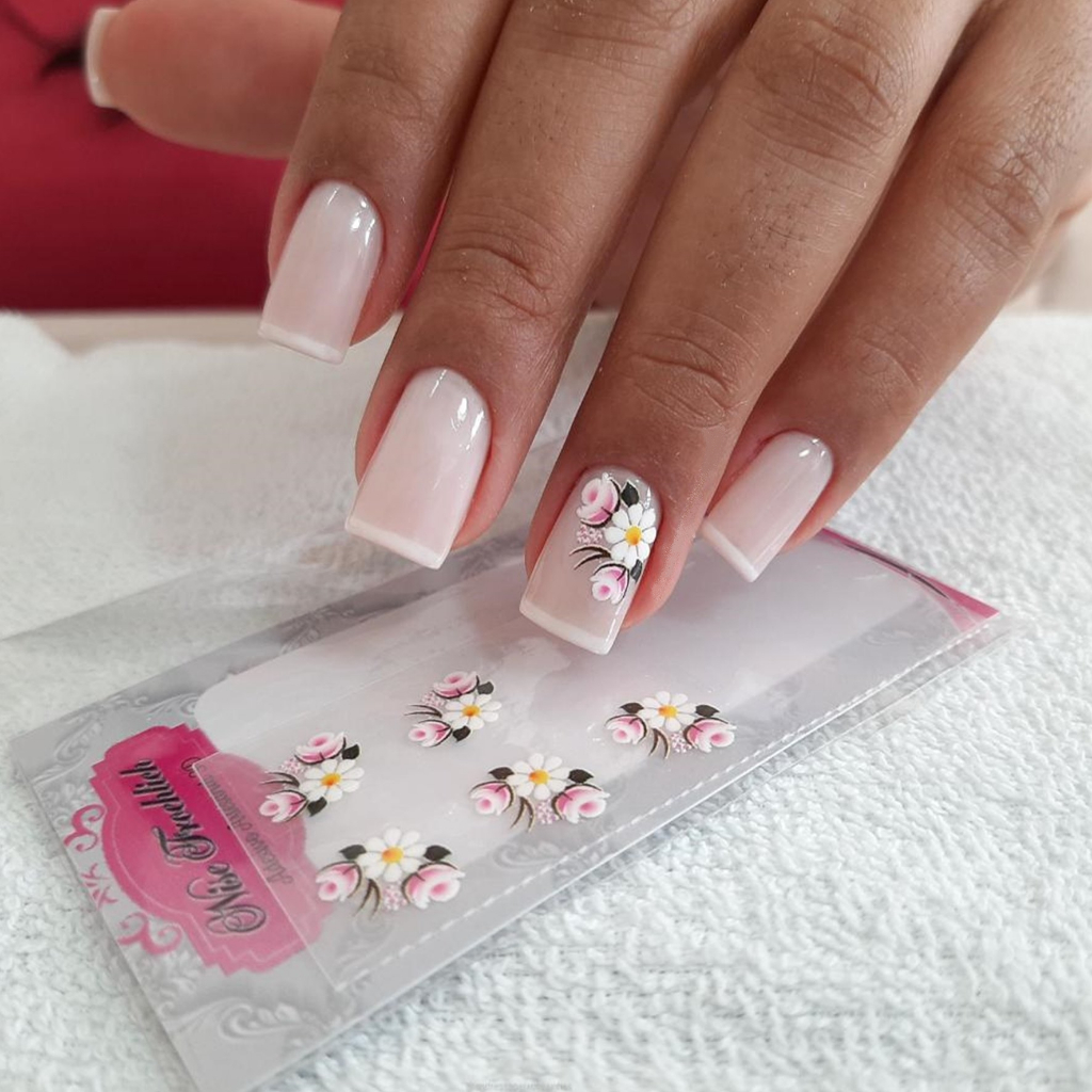 Kit 100 adesivos de unhas 3D para decoração de unha - 10 cartelas
