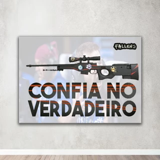 QUADRO FALLEN CONFIA NO VERDADEIRO CSGO CS-GO Counter Strike furia Mibr Imperial decoração quadrinho