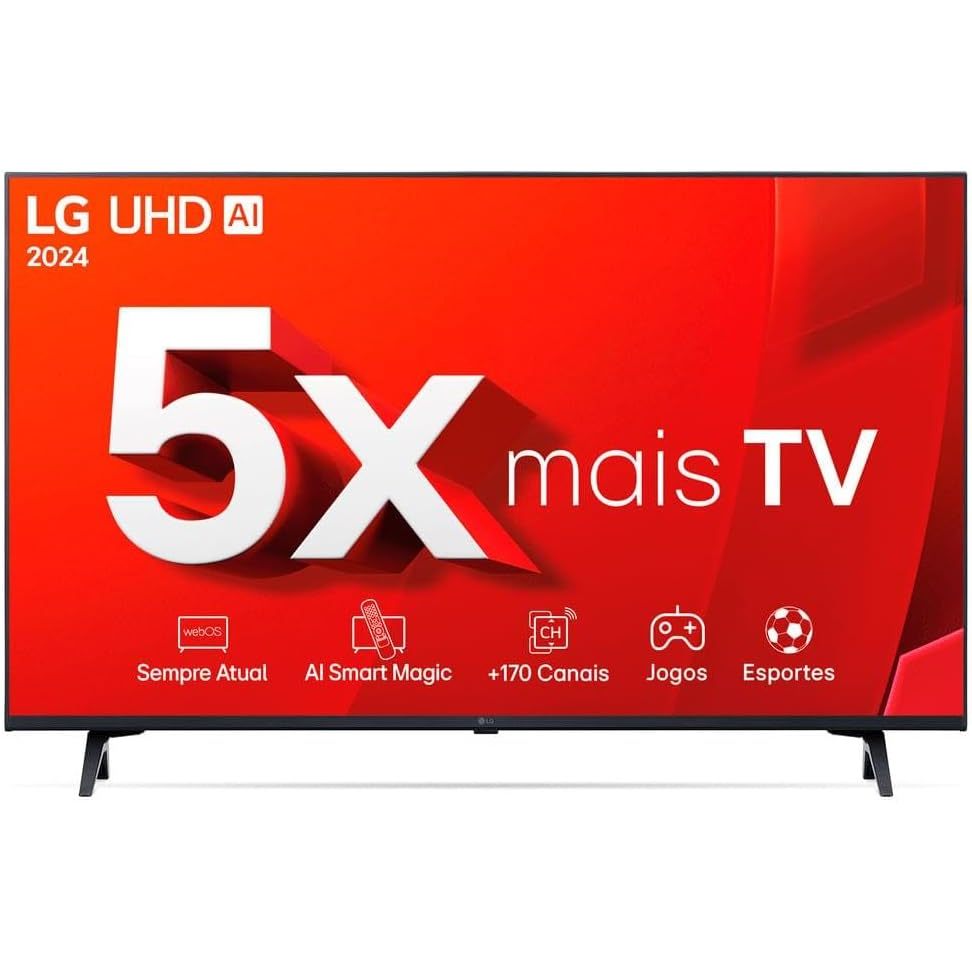 Smart TV LG 43" 4K LED UHD ThinQ AI UT80 3 HDMI - 43UT8000PSA | Shopee ...