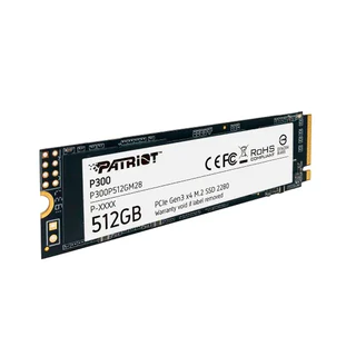 SSD M.2 NVMe 512GB Patriot P300 2280 PCIe Gen3 x4 – Velocidade 2100MB/s Leitura e 1700MB/s Gravação
