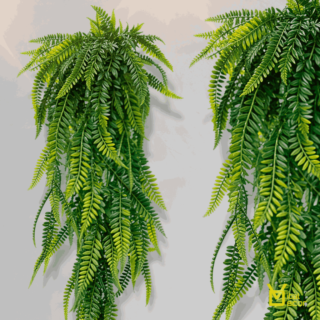 Kit com 8 Pendentes de Folha Samambaia Artificial 80cm