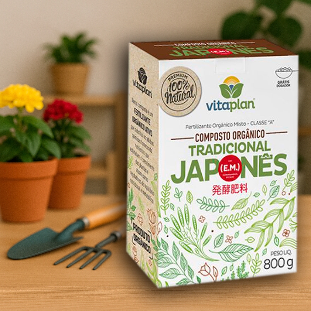 Composto Orgânico Tradicional Japonês Bokashi 800g – Fertilizante