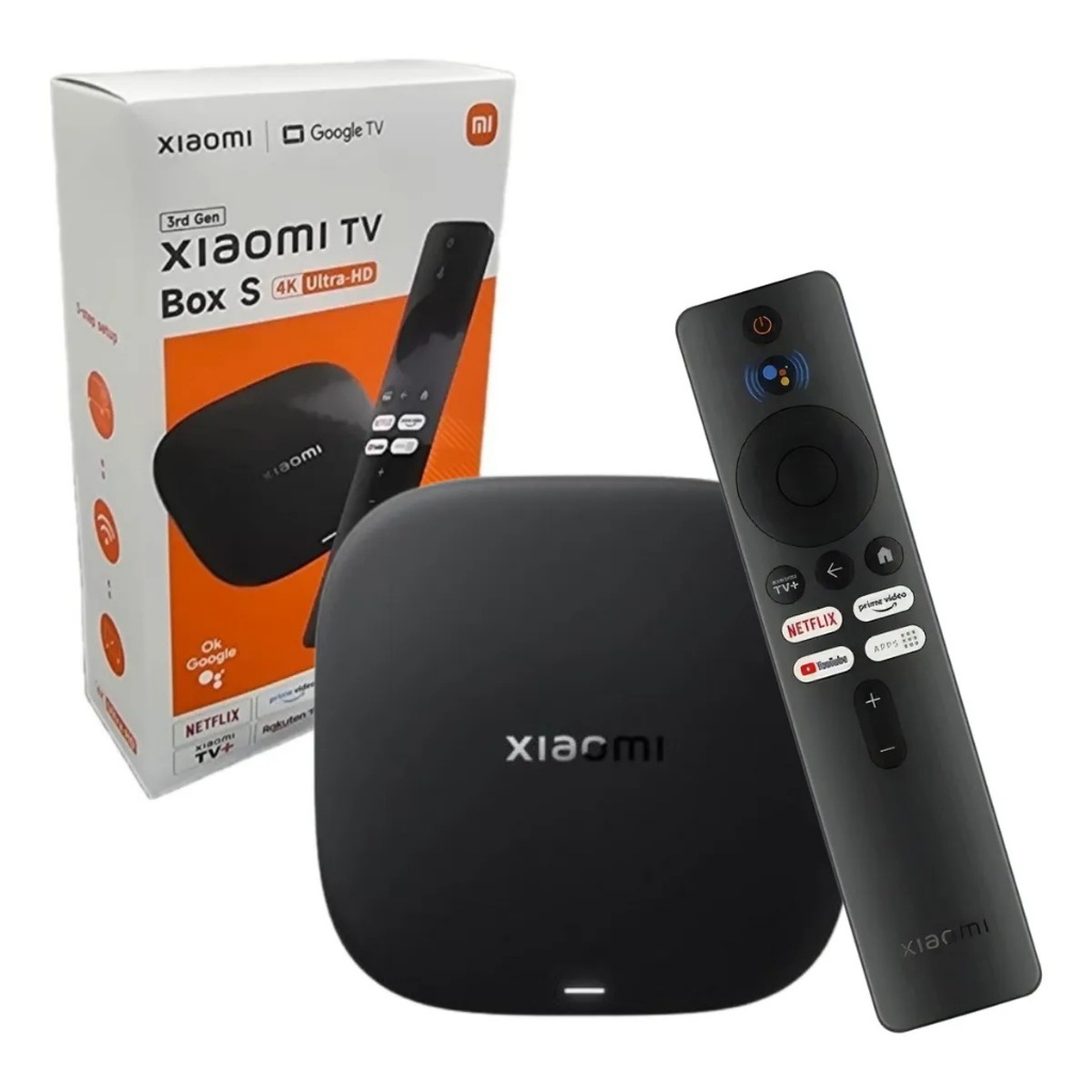 Xiaomi TV Box S (3ª geração) 4K Ultra HD, 2 GB de RAM, 32 GB memória, WiFi 6, compatível Dolby Vision/Atmos HDR10+ DTS-X