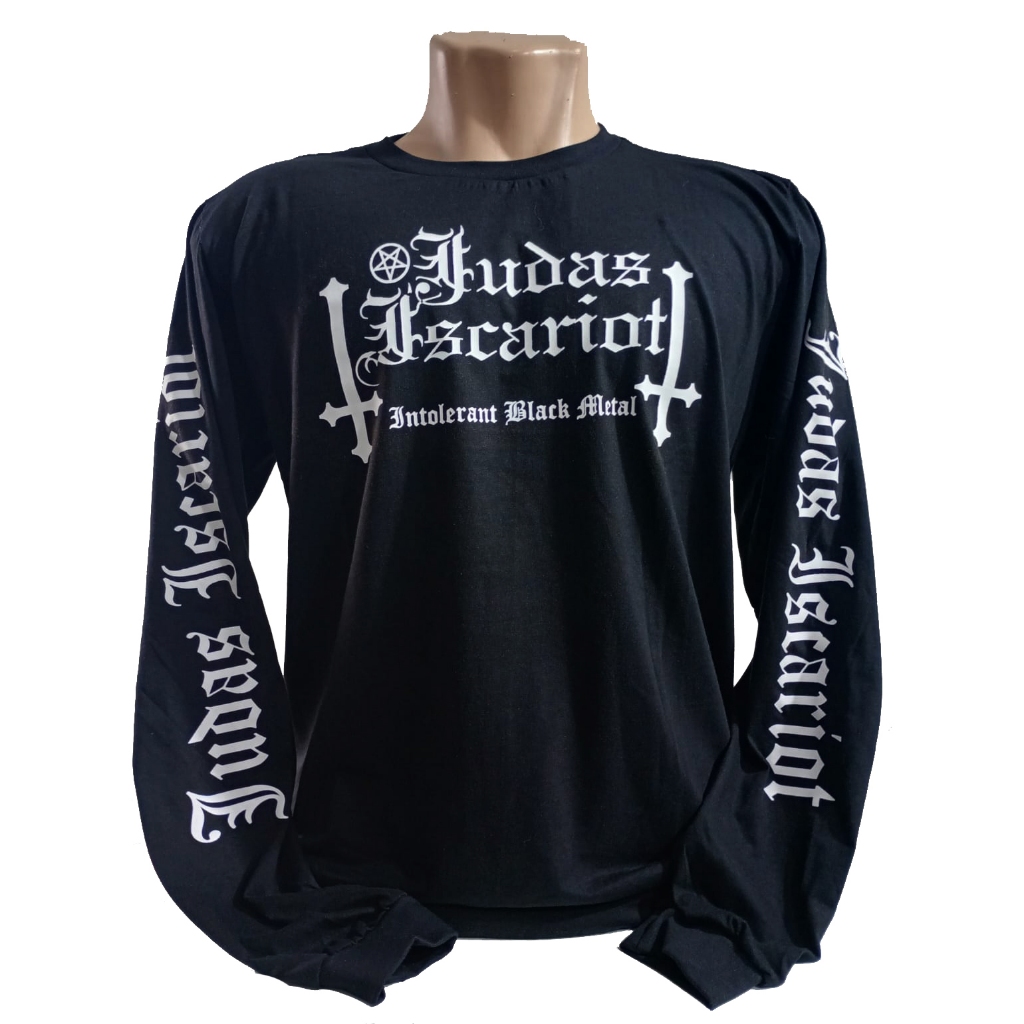 Camiseta Judas Iscariot Logo manga longa black metal | Shopee Brasil