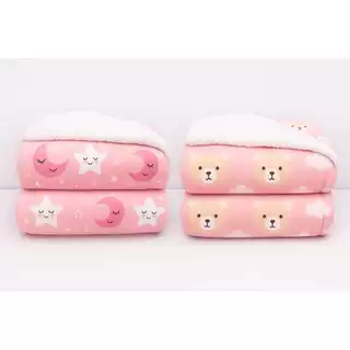 Cobertor de Bebe com Sherpa Dupla Face Antialérgica Coberdron Mantinha Menino Menina em Oferta na Shopee
