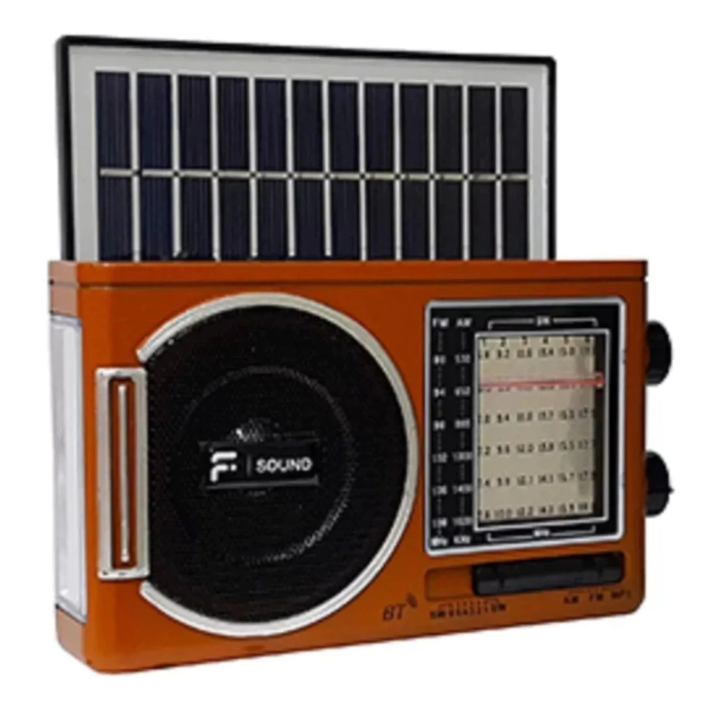 Super Radio Retro com placa solar para carregar -KTF-1646