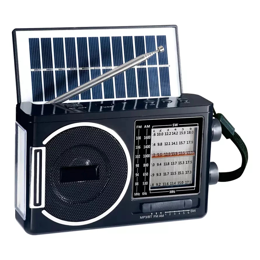 Super Radio Retro com placa solar para carregar -KTF-1646
