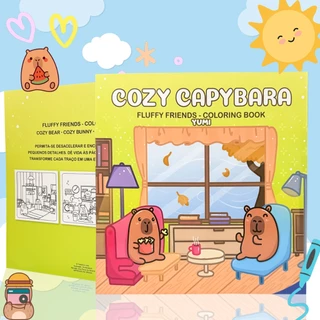 Livro de Colorir Cozy Capivara Goods Folhas 120G Caderno de Desenho Pintura Capybara em Oferta na Shopee