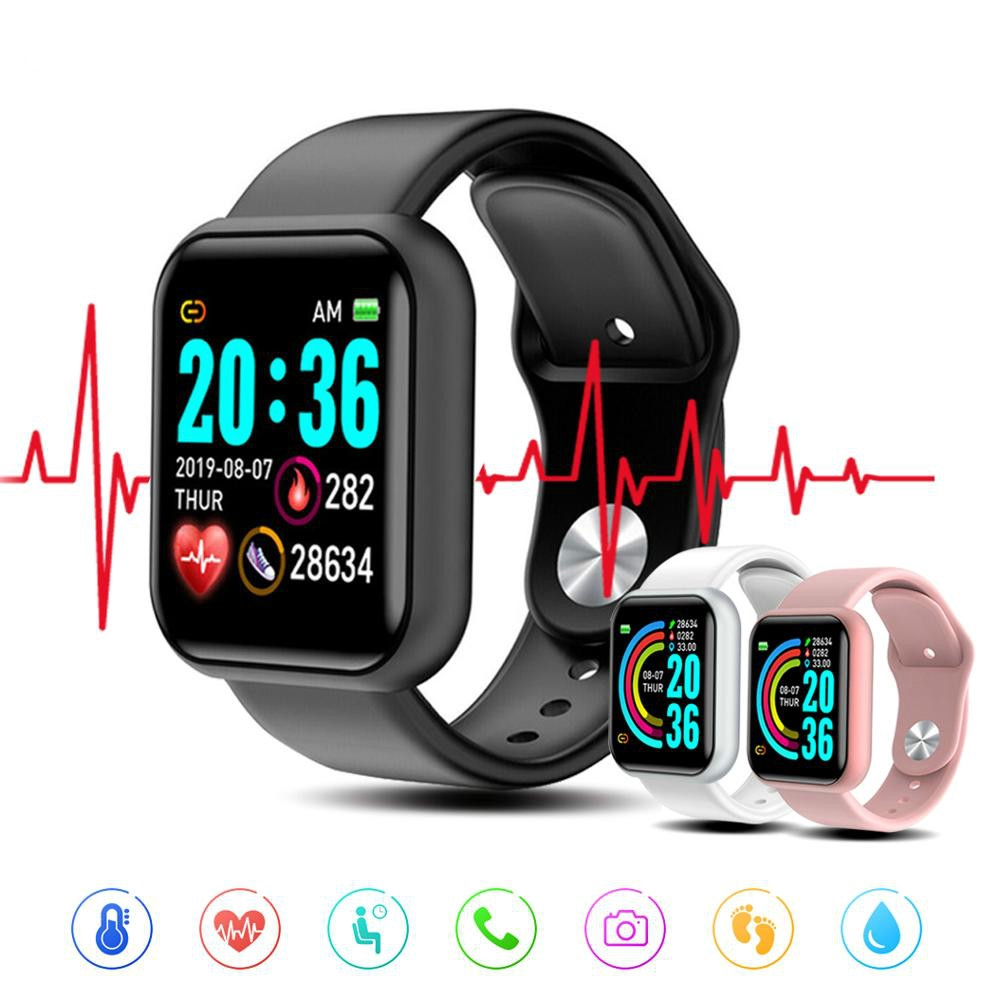 D20 Pro Y68 Smartwatch Relógio Inteligente Resistente Á Água Com Marcação De Batimentos Bluetooth