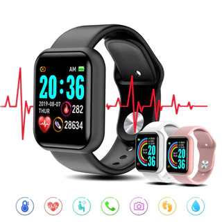 D20 Pro Y68 Smartwatch Relógio Inteligente Resistente Á Água Com Marcação De Batimentos Bluetooth