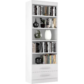 ENVIO FULL - Estante Livreiro Multiuso Organizador com 2 Gavetas E&A em Oferta na Shopee