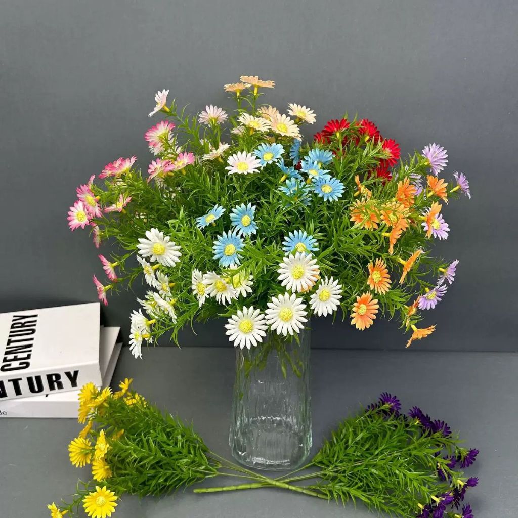 Buquê artificial de margaridas 38cm - SX-9104 | Shopee Brasil