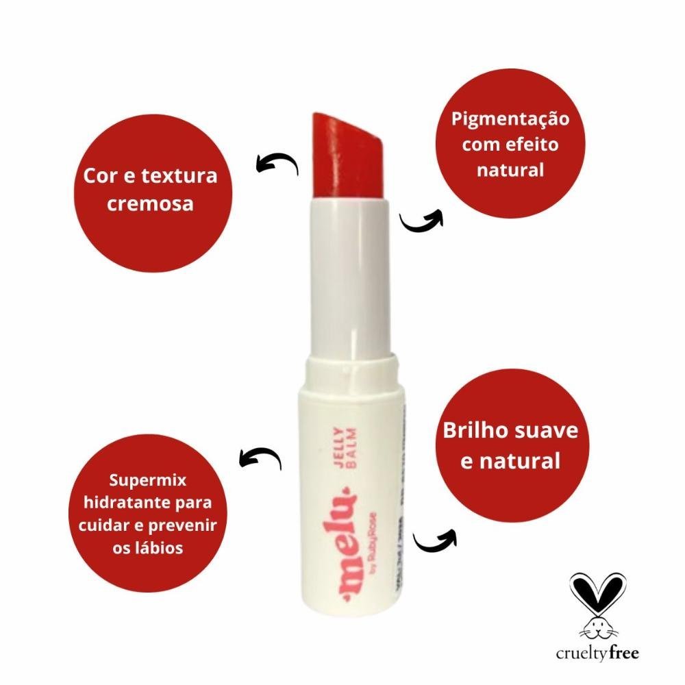 Hidratante Labial com cor by Melu Jelly Balm | Shopee Brasil