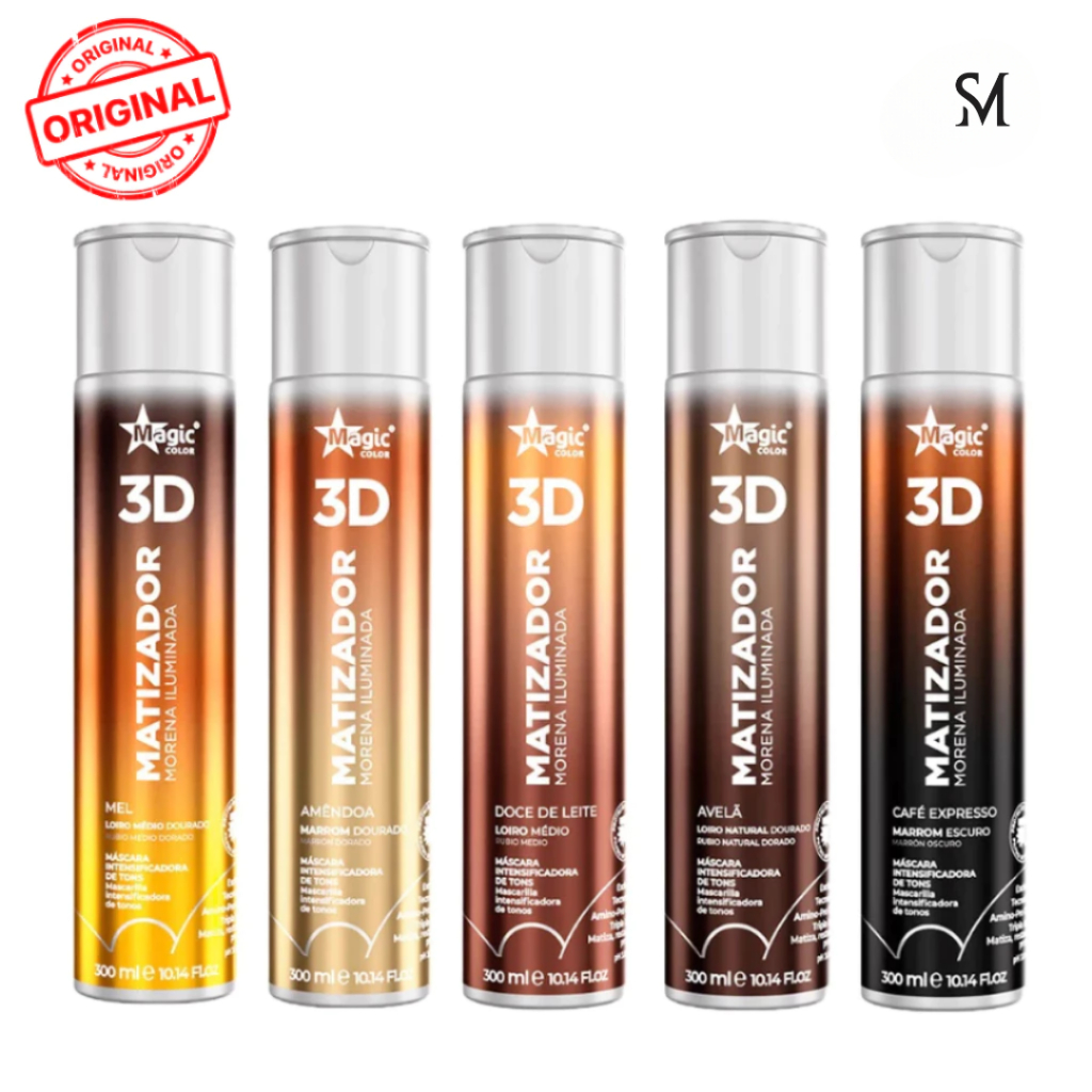 Matizador Morena Iluminada Gloss 3D 300ml Magic Color - Avelã, Mel ...