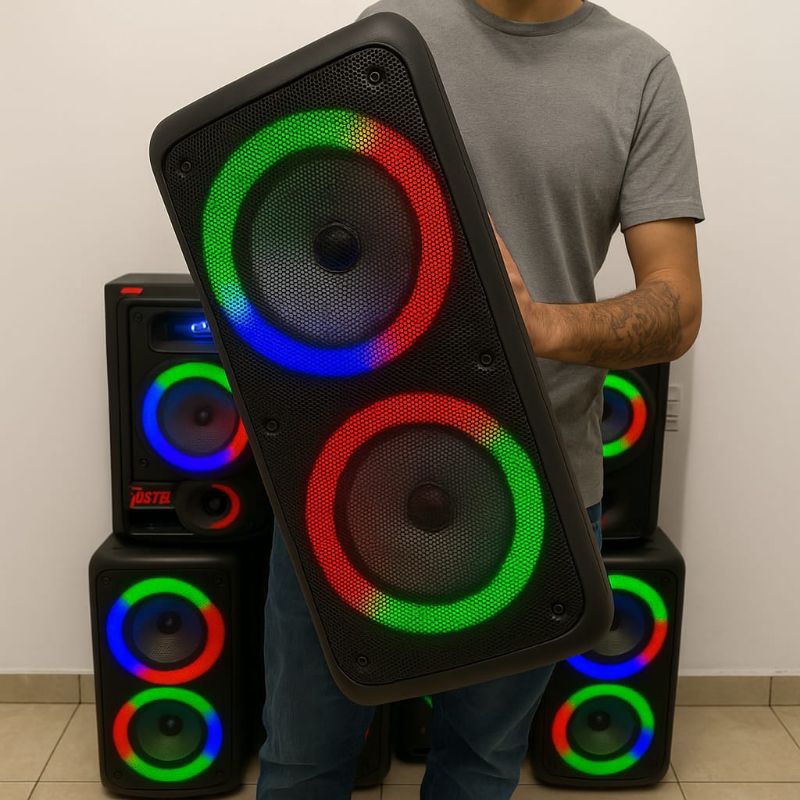 mega caixa de som torre 400w amplificada potente com 50 cm de altura ...