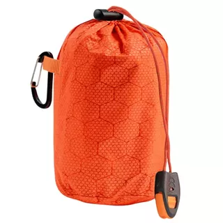 Saco Dormir Emergência Camping Resgate Proteção Térmico Prova Água Apito Resistente Mosquetão Clip Compacto Portátil