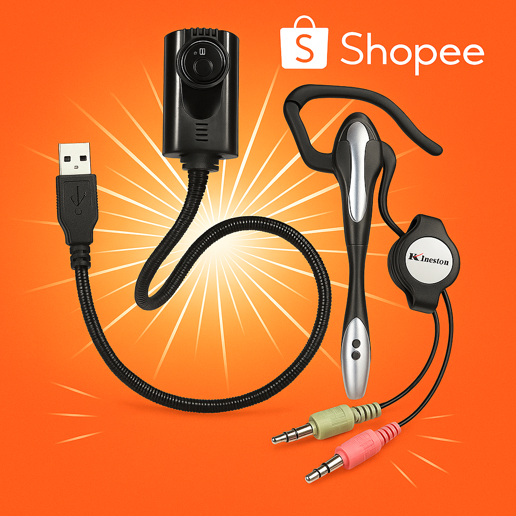 Kit Web Cam + Headset Note Ship | Shopee Brasil