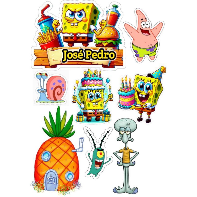 Topper de bolo bob esponja topo de bolo bob esponja topo bob esponja ...