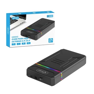 Case Hd Ssd Externo Usb 3.0 Sata 2,5/3,5 4tb Com Fonte até 16TB Knup