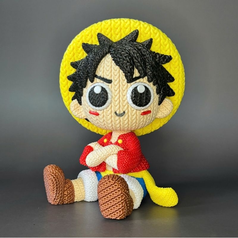 Bonecos One Piece Estilo Amigurumi – Luffy, Zoro e Chopper | Cabeça Articulável | Geek Side