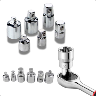 Adaptador Catraca Soquete 1/4 3/8 1/2 Kit 6 Peças Cr-v