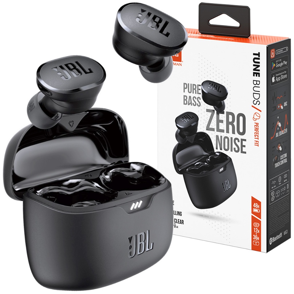 Fone de Ouvido JBL Tune Buds Bluetooth Preto IP54 Acive Noise