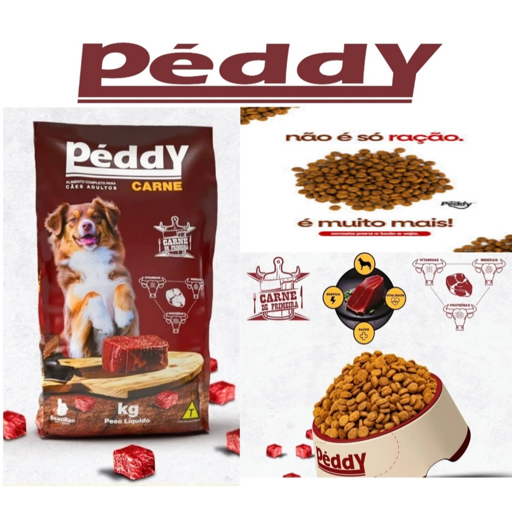 Ração Para Cachorro 15kg Peddy Carne - Ração para Cão Adulto Premium 15Kg