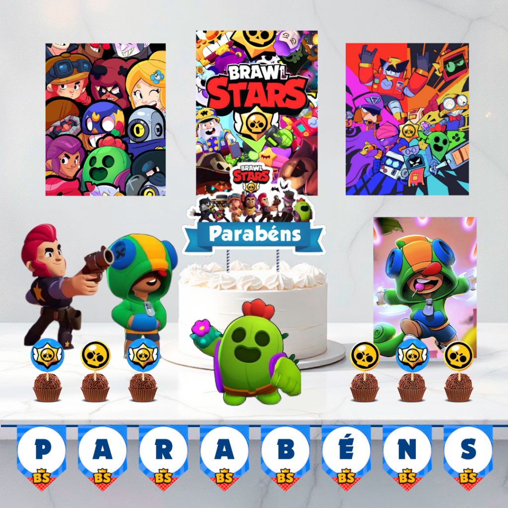 Kit Só Um Bolinho Tema Brawl Stars - A Festa Perfeita! - Kit Pronto ...