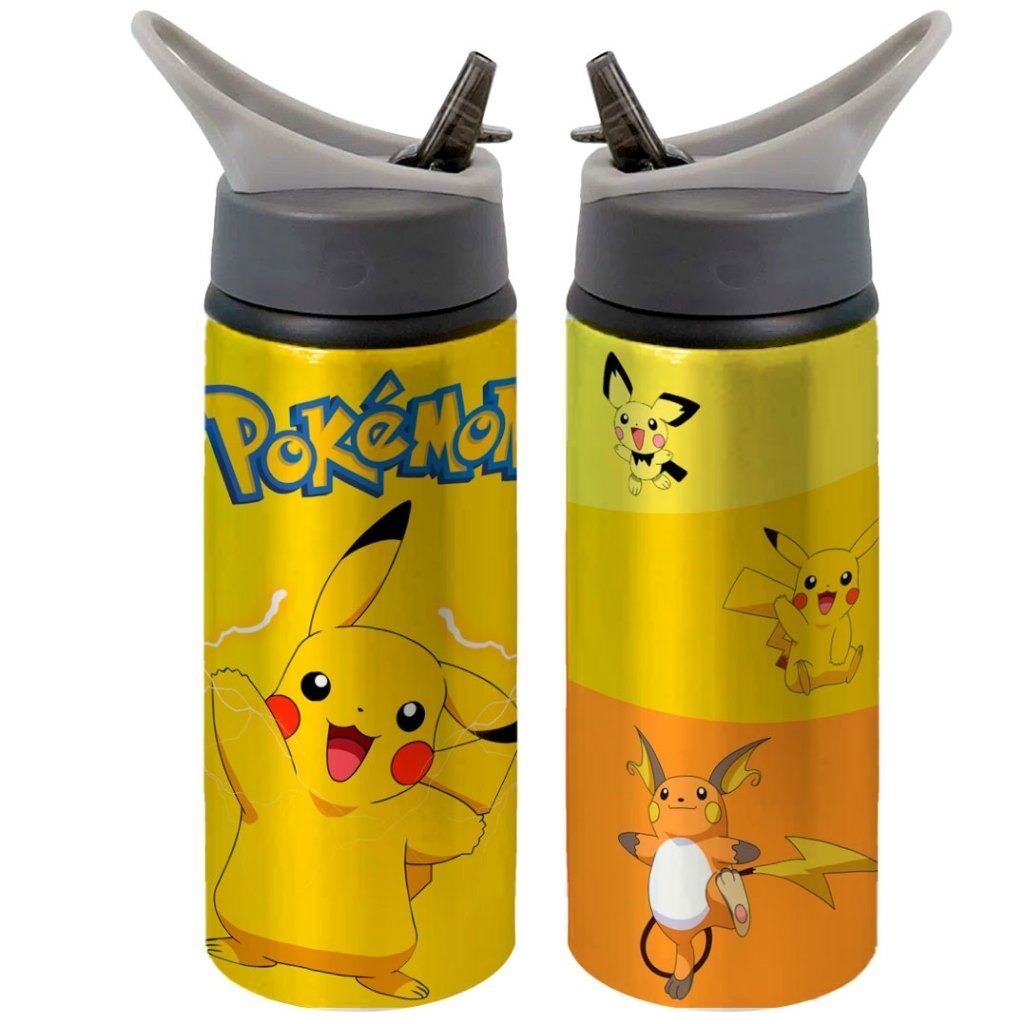 Garrafa Pokèmon Pikachu Infantil Squeeze Manga Estilo Vilão | Shopee Brasil