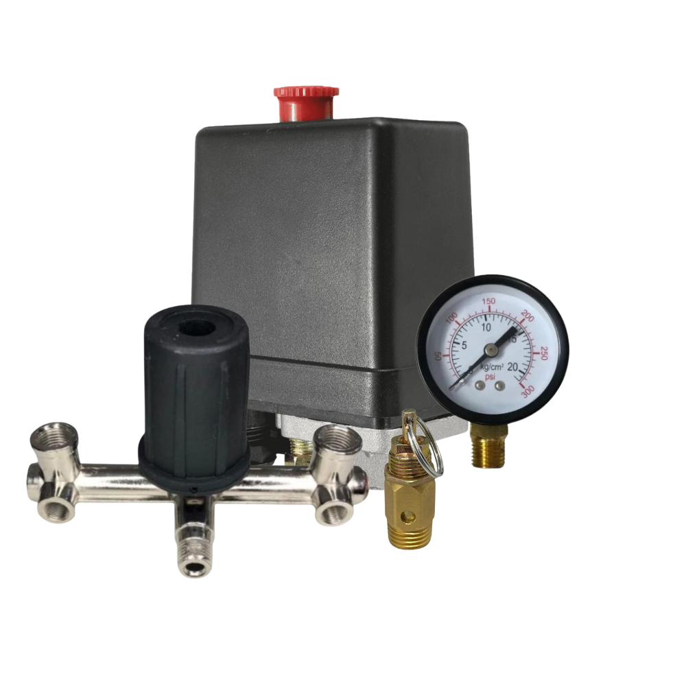 KIT AUTOCLAVE COMPLETO PRESSOSTATO, MANOMETRO, E ATTACCO A 5 VIE