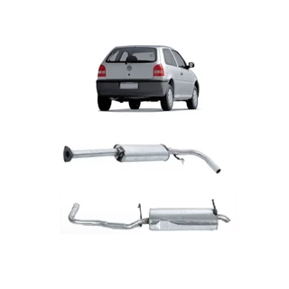 Kit Escapamento Int/tras Gol G3 G4 1.0 8v 00 A 13 Novo