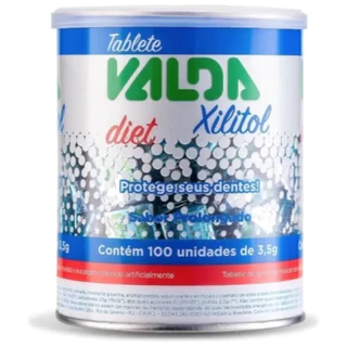 Chiclete Tablete Goma de Mascar Valda Diet com Xilitol