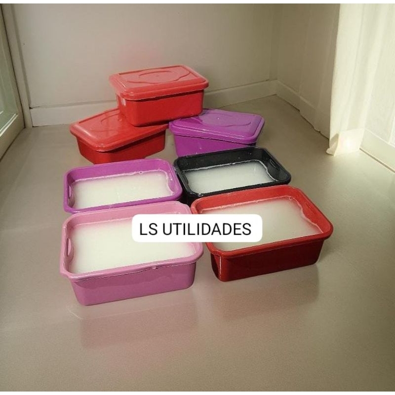Kit 50 Formas para Fabricação de sabão/sabonete 250 ML em Plástico reciclado ou papinha marmita organizador armazenar al
