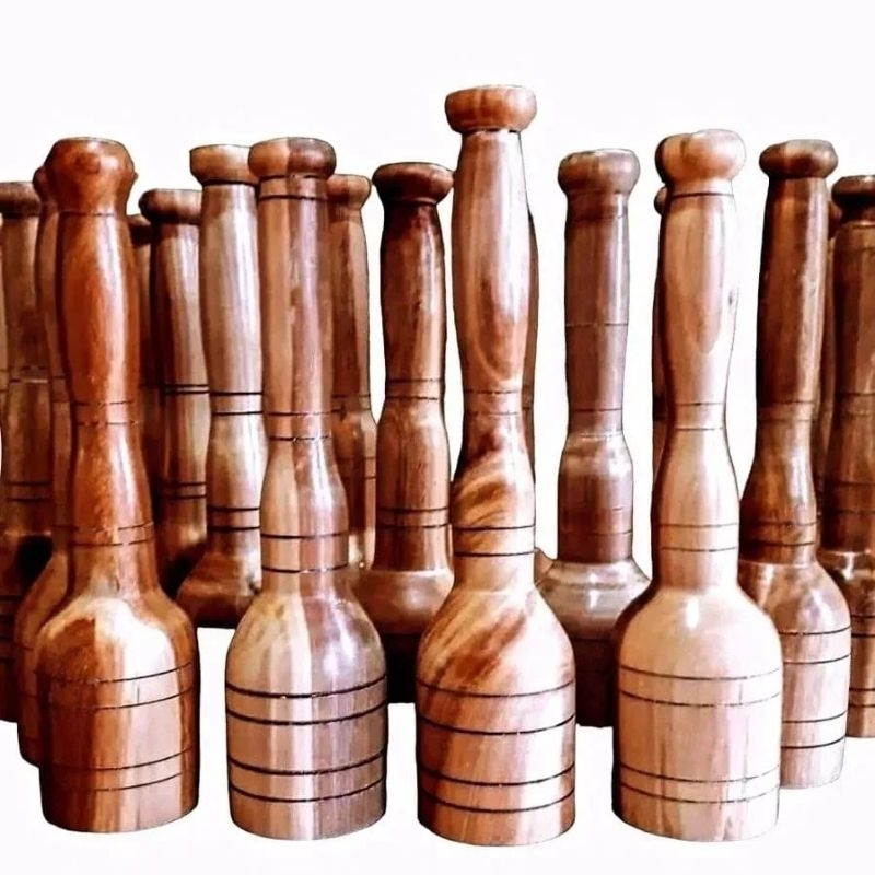 Socador de alho todo inteiro madeira #ame colheres de bambu#