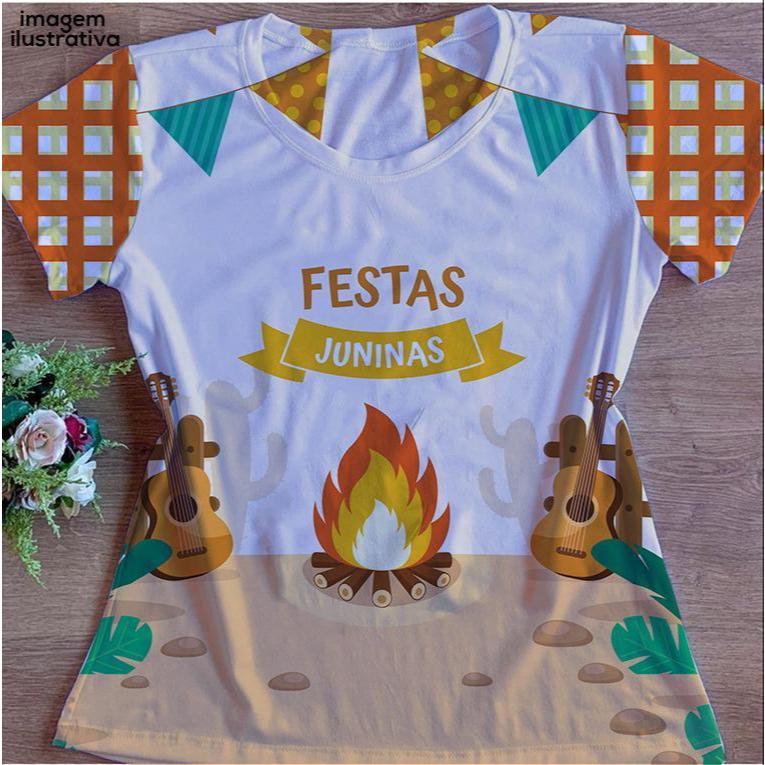Blusa Feminina Tshirt Camisa Festa Junina Quadriculada | Shopee Brasil